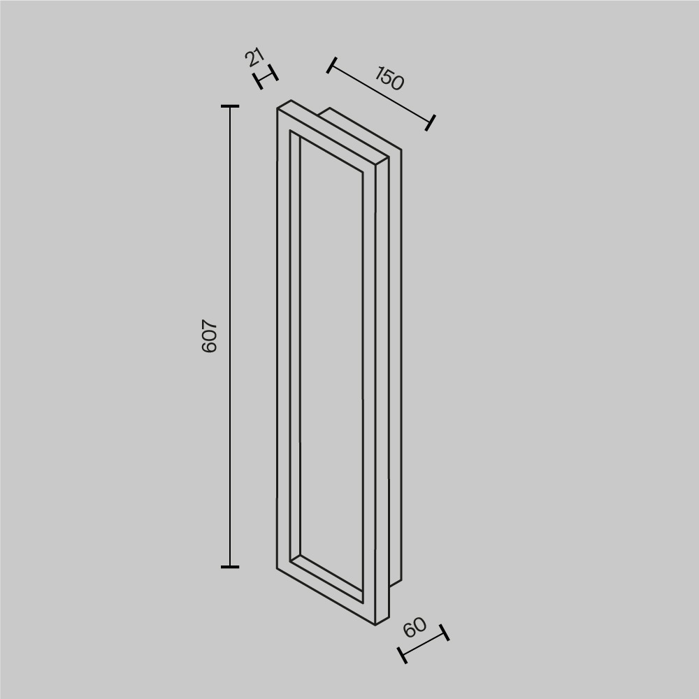 Design Wall Lamp Origin 60x15cm 55W 3000K 800lm CRI90 black - Image 6