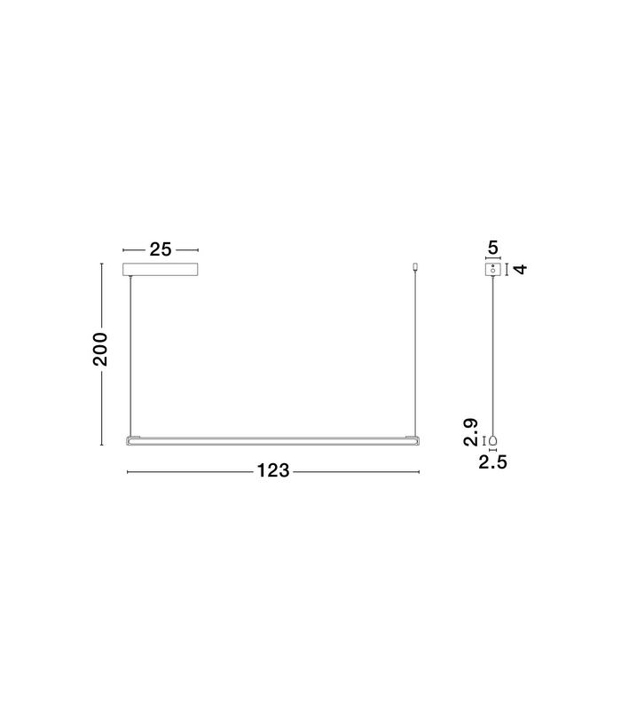 28W LED Pendant Light 123cm LIOS Mocha Dimmable - Image 4
