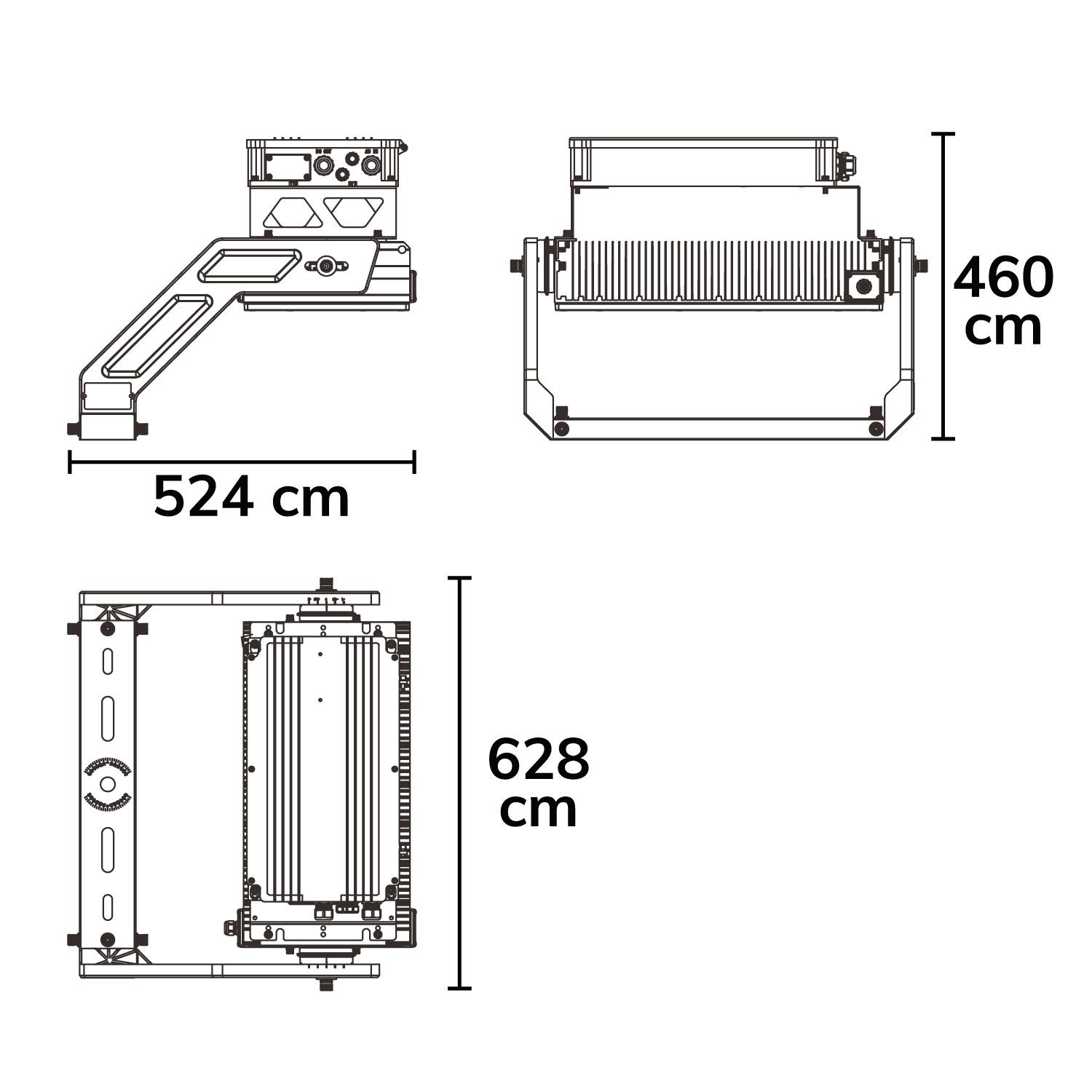 LED Floodlight system LW 500W 70 000lm 130x25° DALI dimmable 4000K IP66 - Image 3