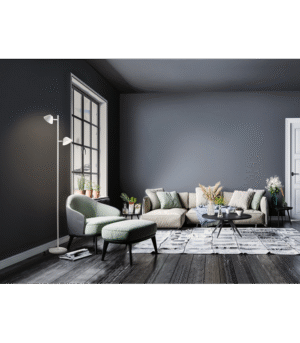 TAROS - FLOOR LAMP LED 2x10W 1800lm CCT 3000K-6500K DIM WHITE 1,6m, with remote