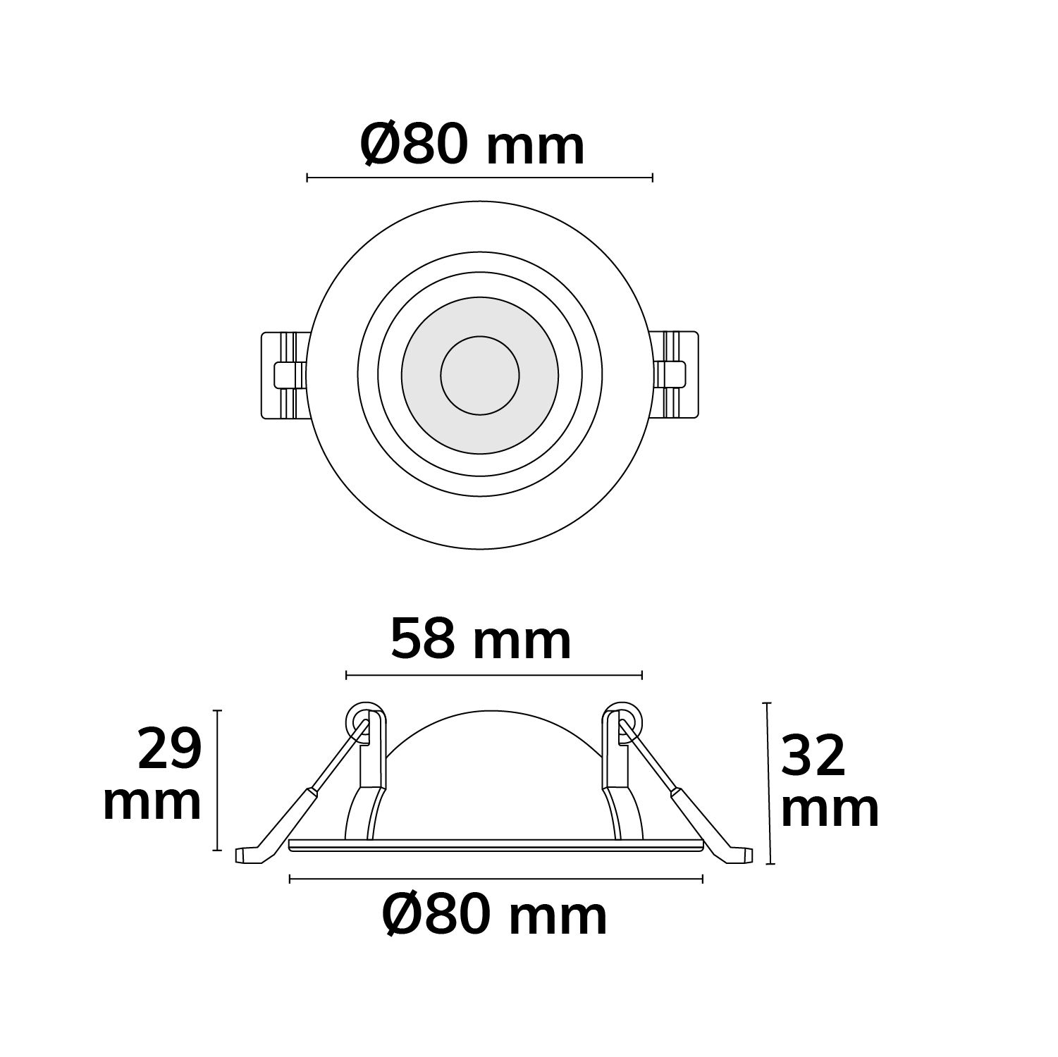 Sphere-68 6W 40° 660lm 2700|3000|4000K CRI90, white, dimmable LED downlight, swiveling - Image 3