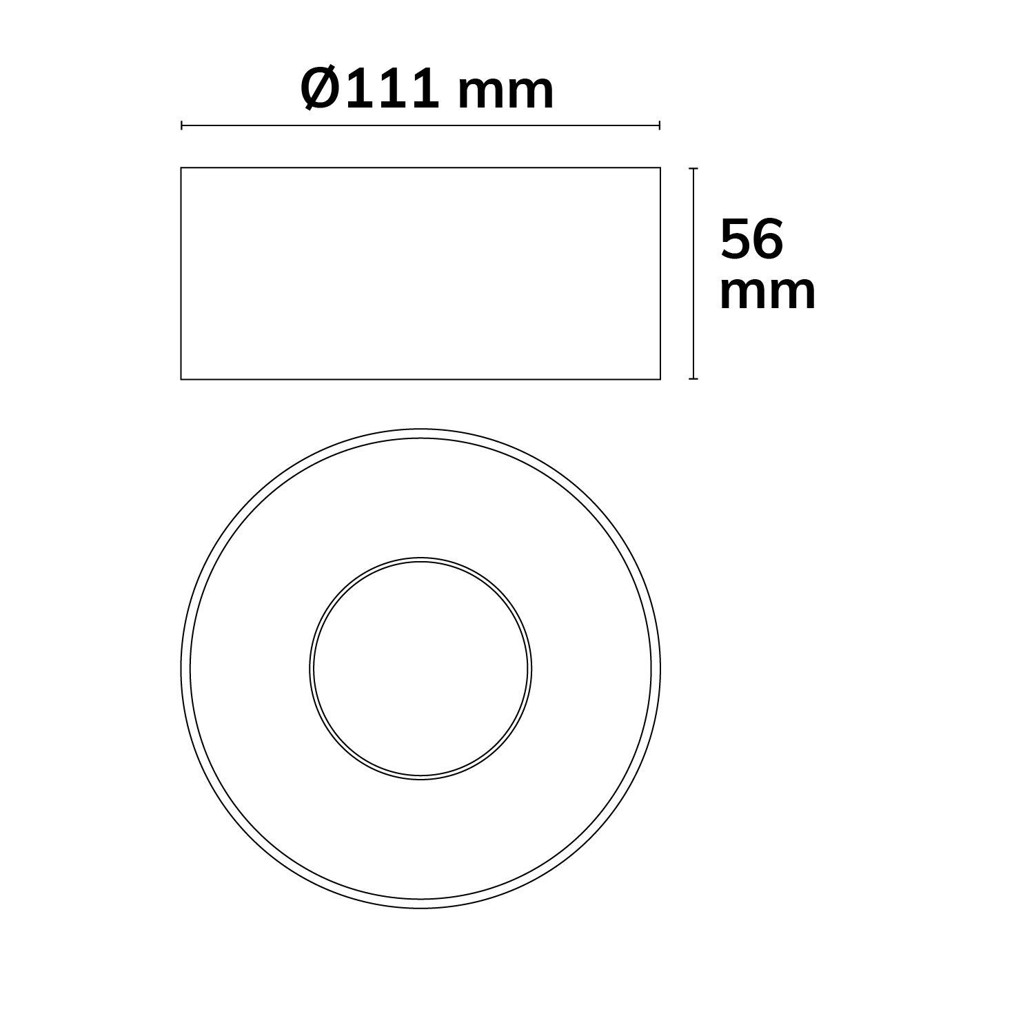 Sphere 10W 2700K 500lm 120° CRI90, dimmable LED ceiling luminaire IP54 black - Image 2