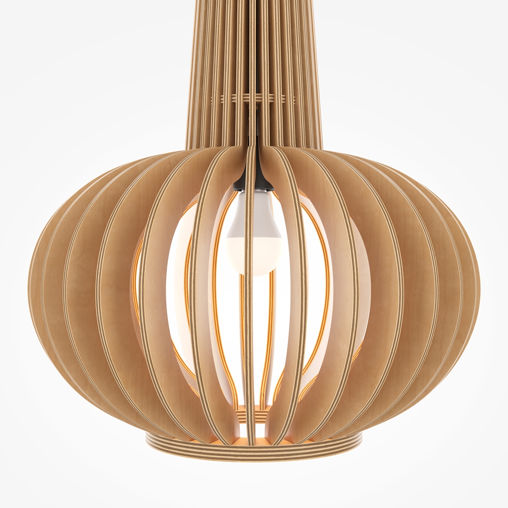 Pendant lamp ROOTS 35cm E27, plywood - Image 2