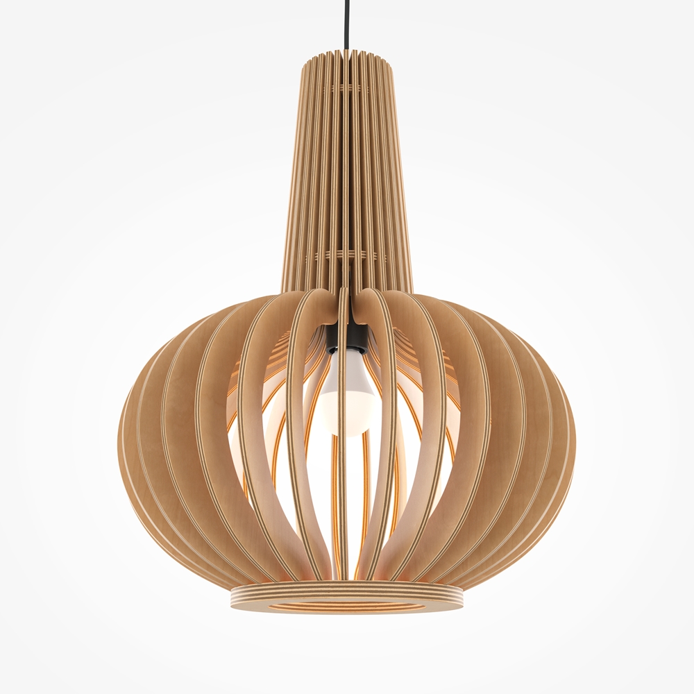 Pendant lamp ROOTS 35cm E27, plywood - Image 3