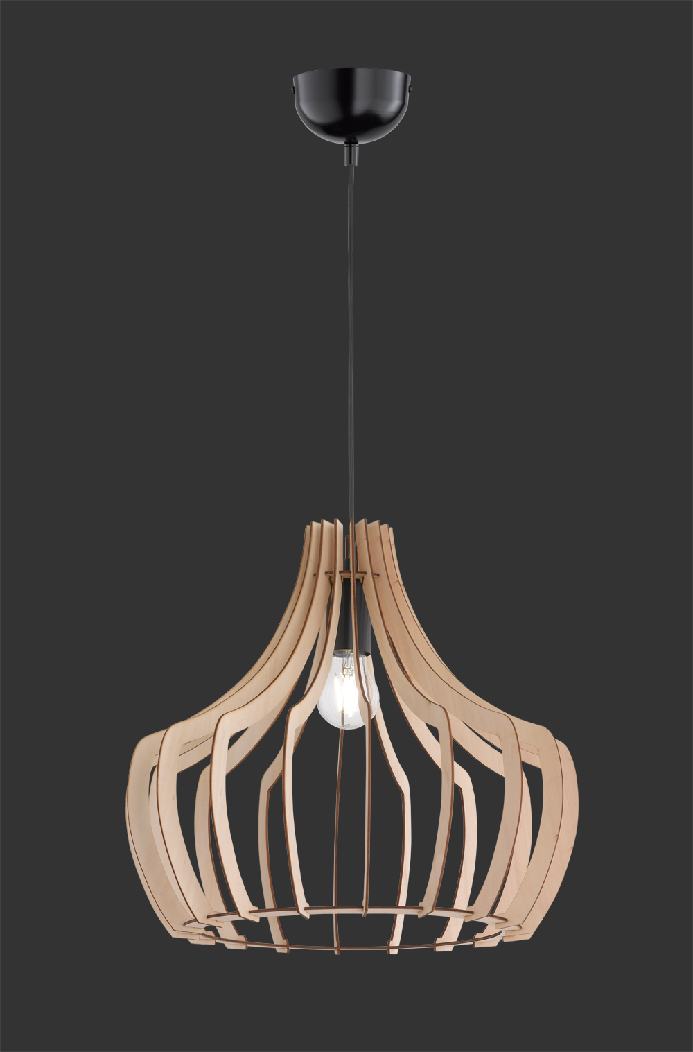 Pendant lamp WOOD 44cm E27, plywood - Image 2