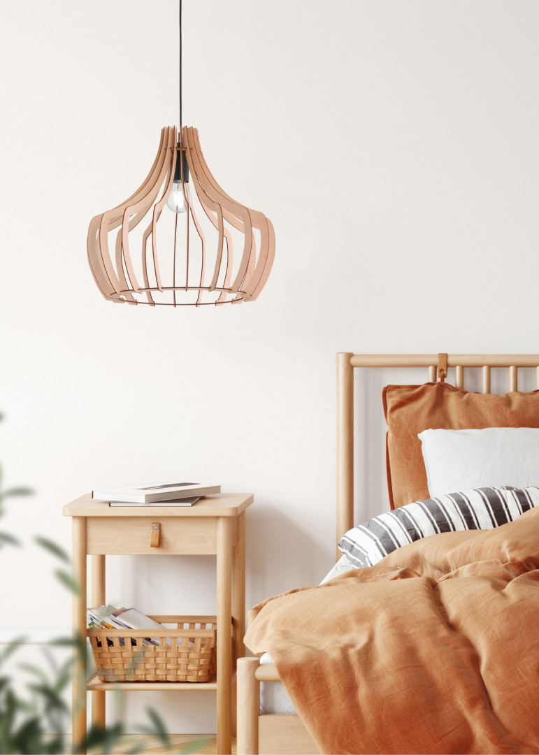 Pendant lamp WOOD 44cm E27, plywood