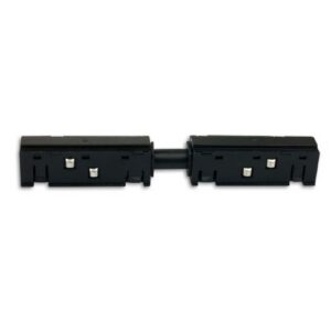 Track48 straight connector, 45° bendable, current carrying, black, max. 6A, 4-pole
