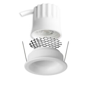 BACK32 mini 5W 2700K CRI90 36° 320lm honeycomb, dimmable LED Recessed spotlight white