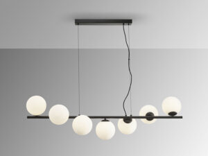 Pendant lamp INOA 120cm 7xG9 7L, BLACK-OPAL