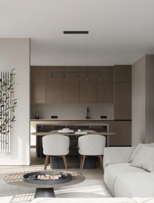 Pendant lamp MANO 110cm 5LED BLACK