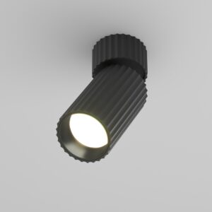 Ceiling lamp CALIPSO GU10 adjustable, black ribbed