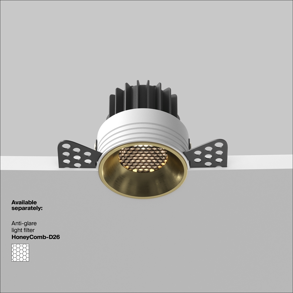 Downlight Roundz 3000K 12W 50° 810lm trimless Brass - Image 7