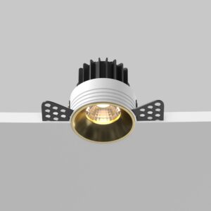 Downlight Round 3000K 7W 60° 500lm trimless Brass