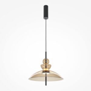 Pendant lamp Bangkok LED 12W 3000K 1300lm 120° 40cm Black-Congnac