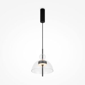 Pendant lamp Bangkok LED 12W 3000K 1300lm 120° 25cm Black-Transparent