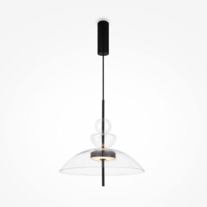 Pendant lamp Bangkok LED 12W 3000K 1300lm 120° 40cm Black-Transparent