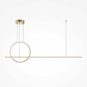 Pendant lamp HALO 143cm 40W LED 3000K Brass Gold