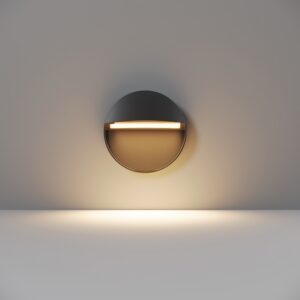IP54 Wall lamp MANE 12x3cm 3W 3000K 100lm black round
