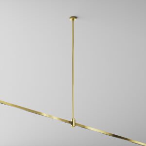 Long ceiling mount with power inlet 70cm Flarity Brass 24V