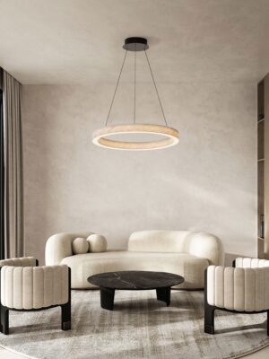 Design pendant lamp 65.5cm VALLEY LED marble-black