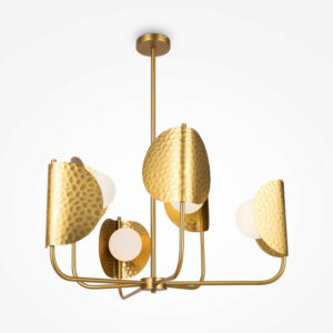 Pendant lamp Tropic 78cm 6xG9 Brass/opal