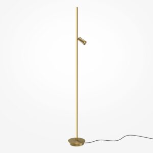 Floor lamp Thin 2 LED 1,55m 14W 3000K 800lm dim switch, Brass