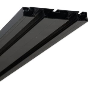 95x14mm Curtain profile Curtain10 DOUBLE, black RAL9010, 200cm