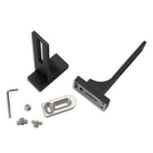 Wall bracket for curtain profiles, long, 2 pieces, black