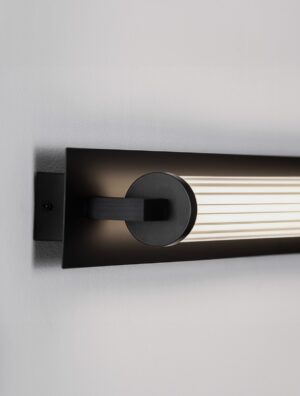 FASKO 80cm IP44 LED 16W 3000K 1019lm black bathroom/mirror wall lamp