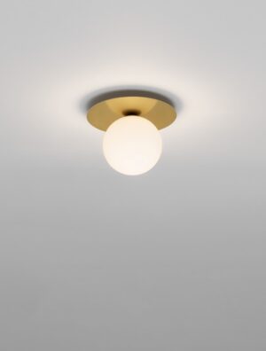 INDIGO 23cm-15cm opal white gold ceiling lamp G9