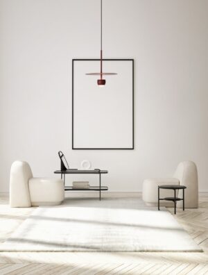 EDEM LED 8W 3000K 590lm 30cm Red pendant