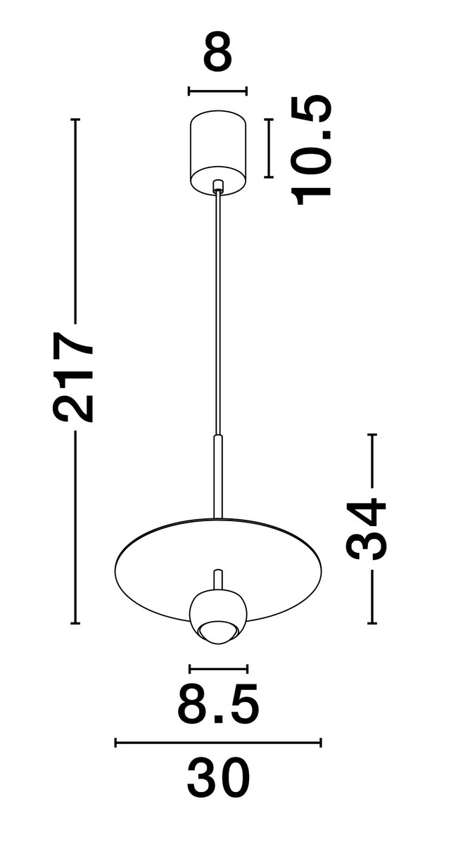 EDEM LED 8W 3000K 590lm 30cm Red pendant - Image 6