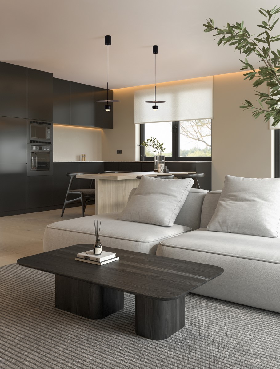 EDEM LED 8W 3000K 590lm 30cm Black pendant