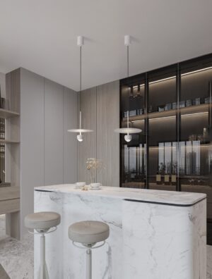 EDEM LED 8W 3000K 590lm 30cm White pendant