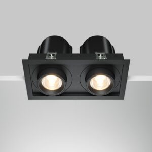 Downlight Hidden 2x10W 3000K 2x700lm 24° CRI90 adjustable black